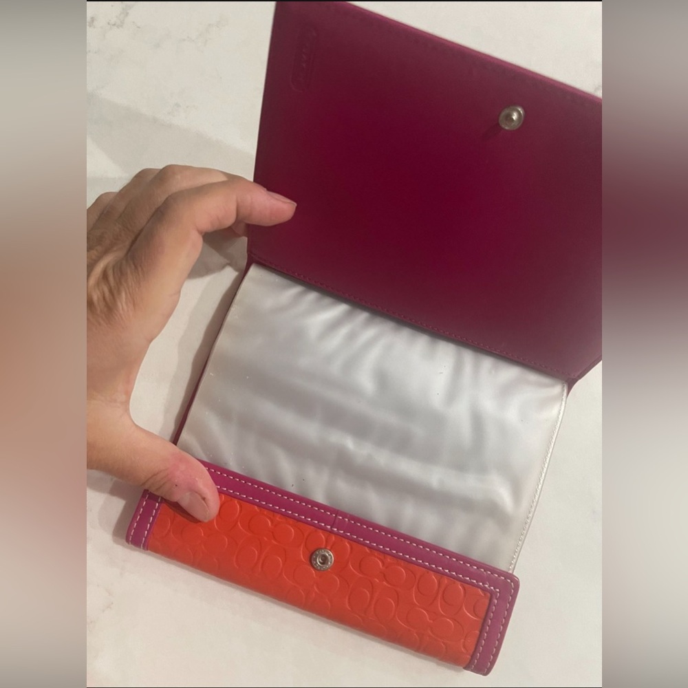 Coach Red and Pink Wallet - Picture 2 of 2